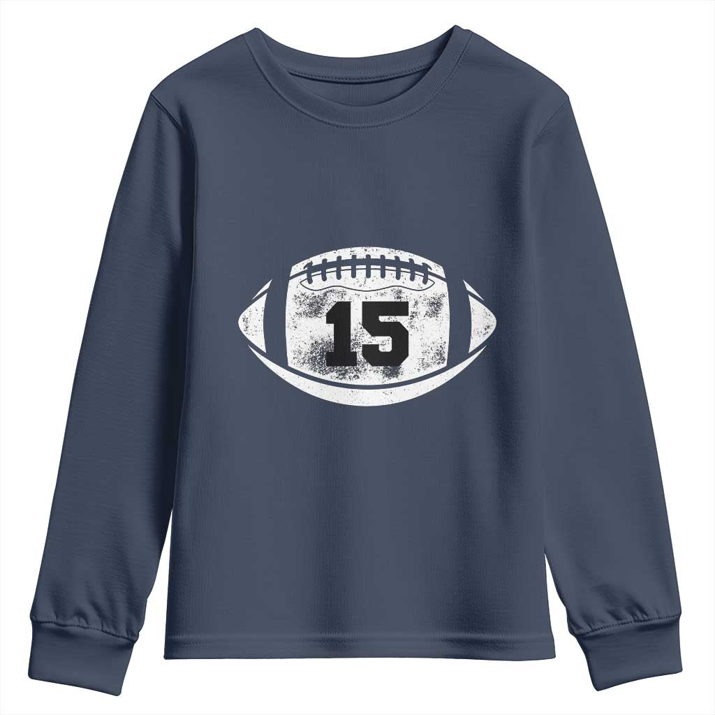 Personalized Football Game Day Youth Sweatshirt Custom Number Cute Senior Mom Mama - Wonder Print Shop