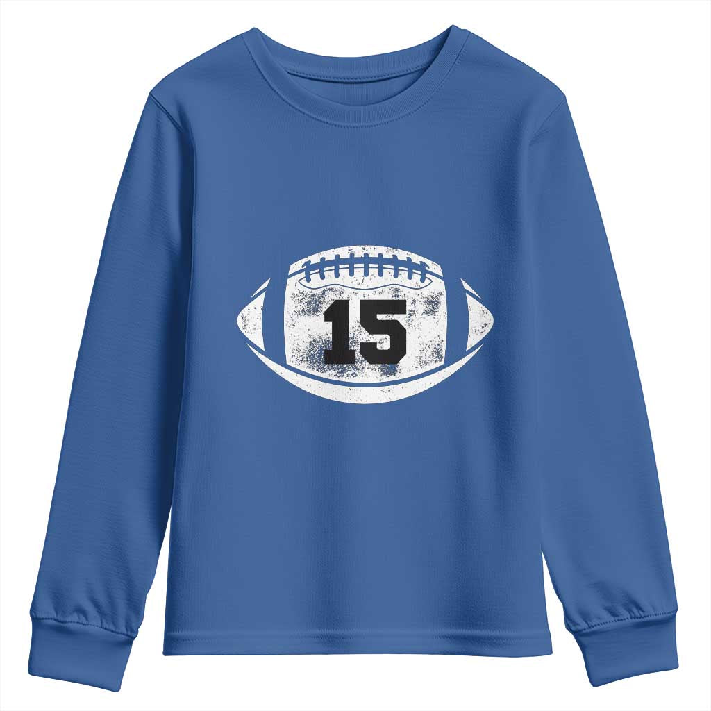 Personalized Football Game Day Youth Sweatshirt Custom Number Cute Senior Mom Mama - Wonder Print Shop