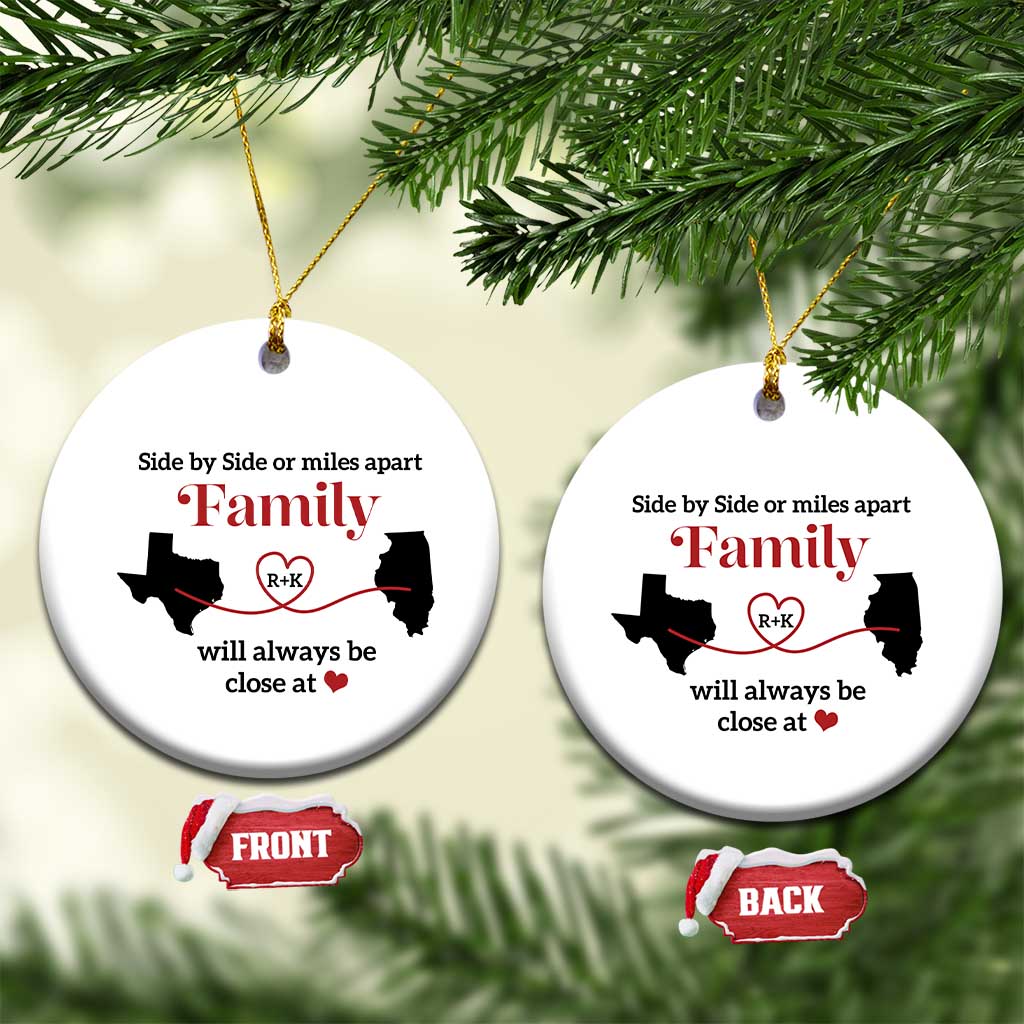 Personalized Besties Christmas Ornament Custom Name Letter Let's Make Memories Distant Friends and Family - Wonder Print Shop