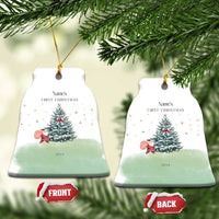 Personalized Baby's First Christmas Ornament 2024 Custom Name Keepsake Xmas Decoration Adorable Santa - Wonder Print Shop