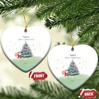 Personalized Baby's First Christmas Ornament 2024 Custom Name Keepsake Xmas Decoration Adorable Santa - Wonder Print Shop