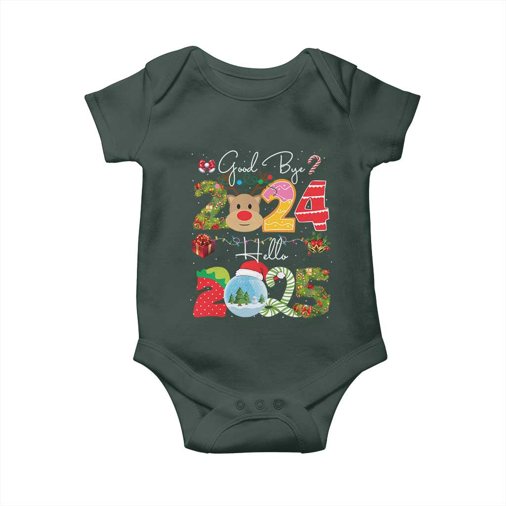 New Year 2025 Baby Onesie Merry Christmas Good Bye 2024 Hello 2025