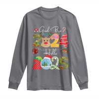 New Year 2025 Long Sleeve Shirt Merry Christmas Good Bye 2024 Hello 2025