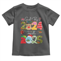 New Year 2025 Toddler T Shirt Merry Christmas Good Bye 2024 Hello 2025