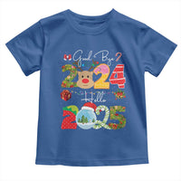 New Year 2025 Toddler T Shirt Merry Christmas Good Bye 2024 Hello 2025