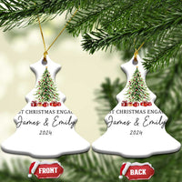 Personalized First Xmas Engaged Christmas Ornament Custom Name Keepsake Gifts for Couple - Wonder Print Shop