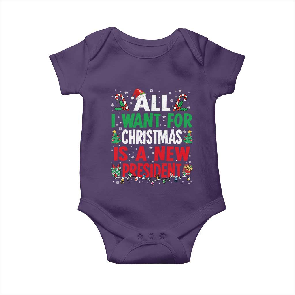 All I Want for Christmas Is A New President Baby Onesie Subtle FDT Sarcastic Holiday - Wonder Print Shop