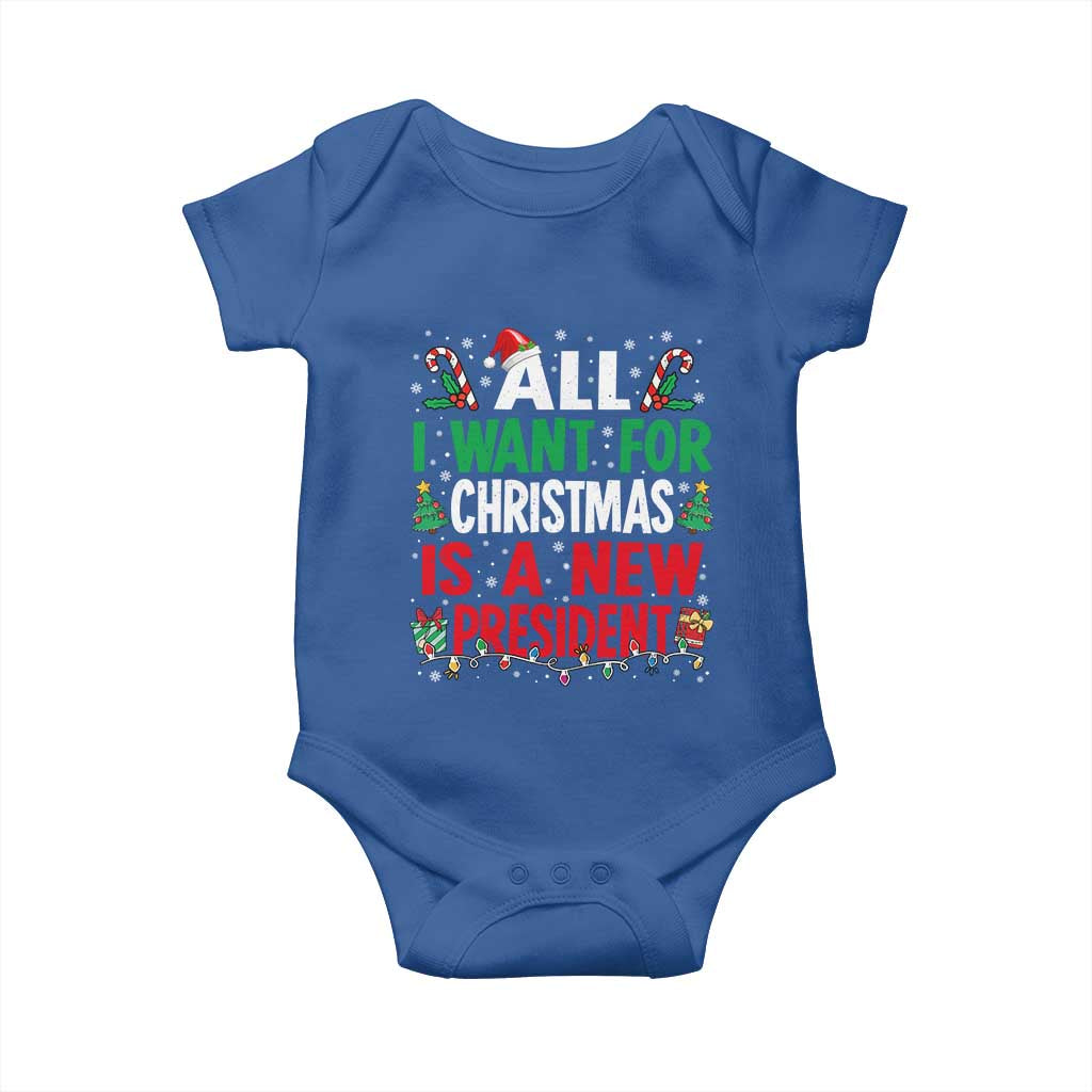 All I Want for Christmas Is A New President Baby Onesie Subtle FDT Sarcastic Holiday - Wonder Print Shop