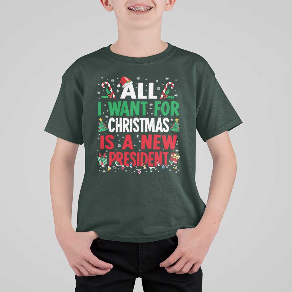 All I Want for Christmas Is A New President T Shirt For Kid Subtle FDT Sarcastic Holiday - Wonder Print Shop