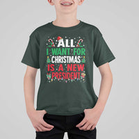 All I Want for Christmas Is A New President T Shirt For Kid Subtle FDT Sarcastic Holiday - Wonder Print Shop