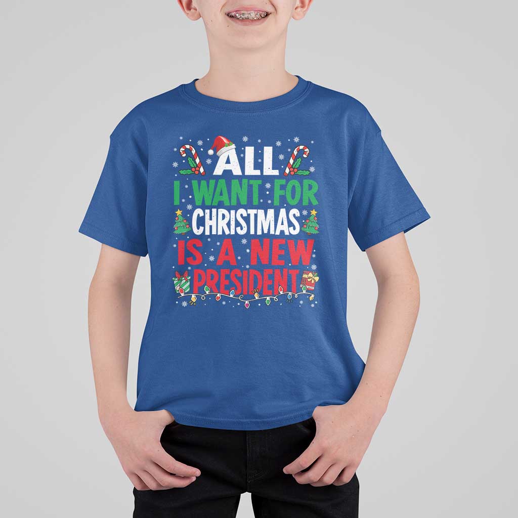 All I Want for Christmas Is A New President T Shirt For Kid Subtle FDT Sarcastic Holiday - Wonder Print Shop