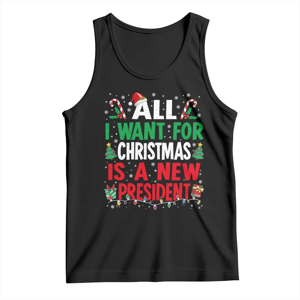 All I Want for Christmas Is A New President Tank Top Subtle FDT Sarcastic Holiday - Wonder Print Shop