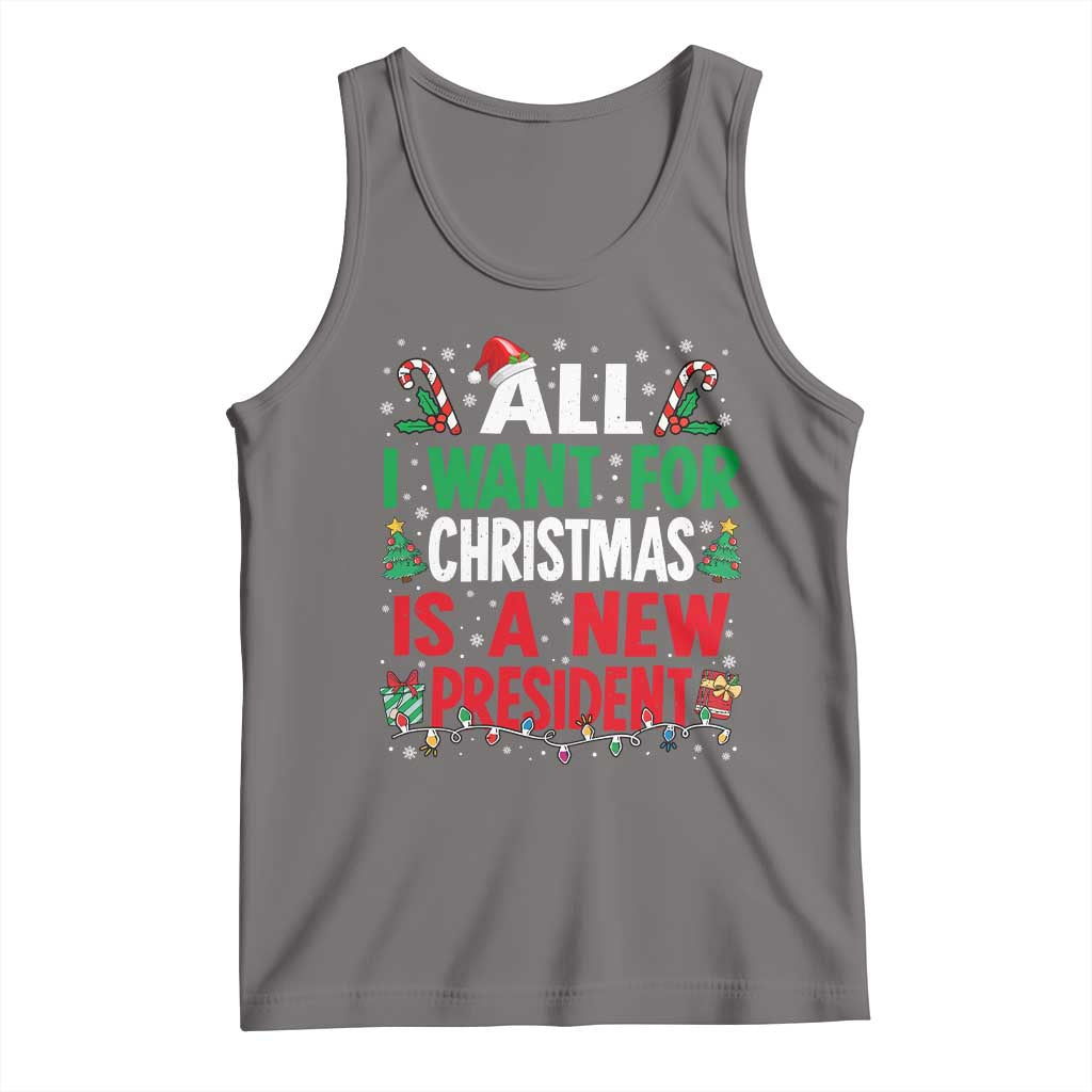 All I Want for Christmas Is A New President Tank Top Subtle FDT Sarcastic Holiday - Wonder Print Shop