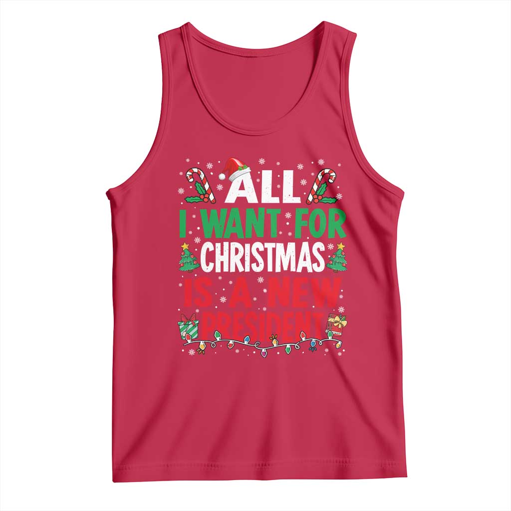 All I Want for Christmas Is A New President Tank Top Subtle FDT Sarcastic Holiday - Wonder Print Shop