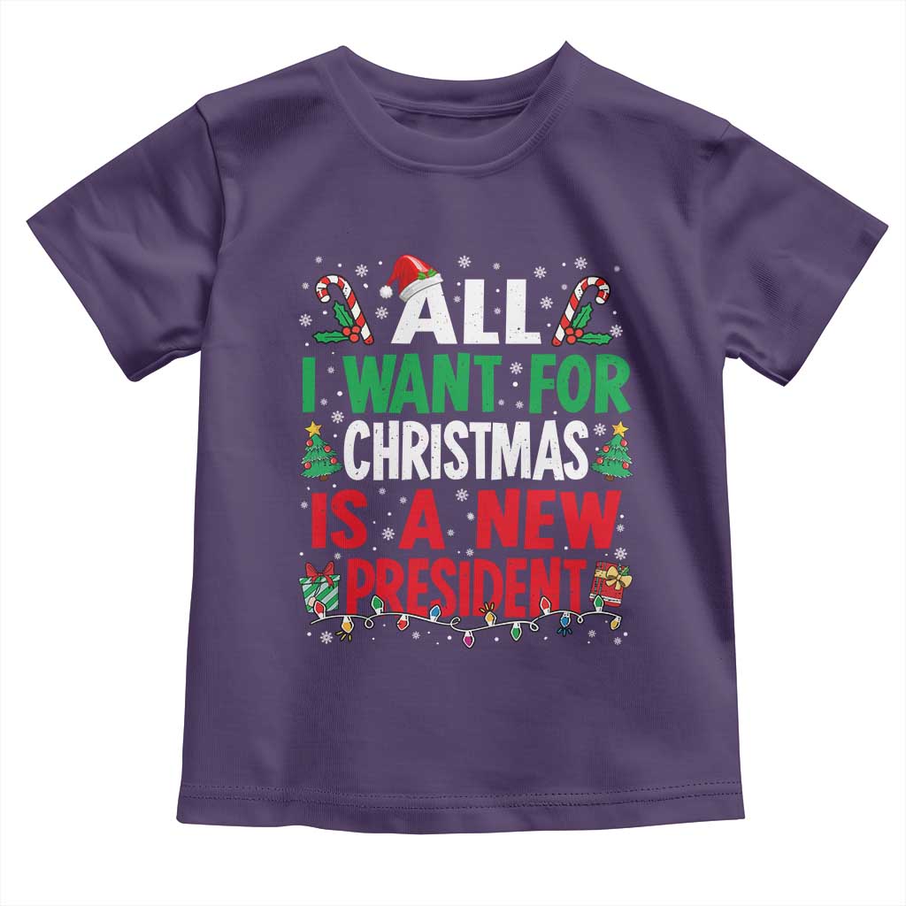 All I Want for Christmas Is A New President Toddler T Shirt Subtle FDT Sarcastic Holiday - Wonder Print Shop