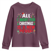 All I Want for Christmas Is A New President Youth Sweatshirt Subtle FDT Sarcastic Holiday - Wonder Print Shop