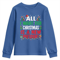 All I Want for Christmas Is A New President Youth Sweatshirt Subtle FDT Sarcastic Holiday - Wonder Print Shop