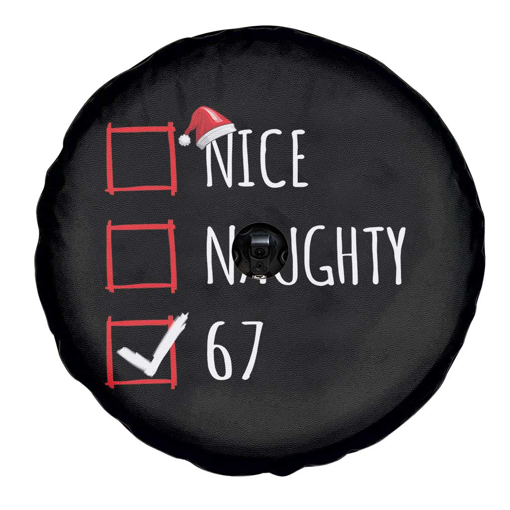 67 Christmas Spare Tire Cover Funny Nice Naughty Six Seven 6 7 Meme Brain Rot - Wonder Print Shop