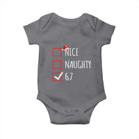 67 Christmas Baby Onesie Funny Nice Naughty Six Seven 6 7 Meme Brain Rot - Wonder Print Shop