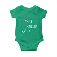 67 Christmas Baby Onesie Funny Nice Naughty Six Seven 6 7 Meme Brain Rot - Wonder Print Shop