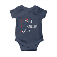 67 Christmas Baby Onesie Funny Nice Naughty Six Seven 6 7 Meme Brain Rot - Wonder Print Shop