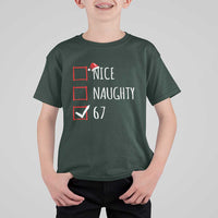 67 Christmas T Shirt For Kid Funny Nice Naughty Six Seven 6 7 Meme Brain Rot - Wonder Print Shop