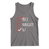 67 Christmas Tank Top Funny Nice Naughty Six Seven 6 7 Meme Brain Rot - Wonder Print Shop