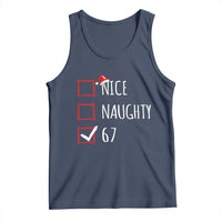 67 Christmas Tank Top Funny Nice Naughty Six Seven 6 7 Meme Brain Rot - Wonder Print Shop