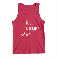 67 Christmas Tank Top Funny Nice Naughty Six Seven 6 7 Meme Brain Rot - Wonder Print Shop