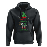 67 Christmas Hoodie Funny Six Seven Meme Brainrot Nice Naughty 6 7 Elf Custome - Wonder Print Shop