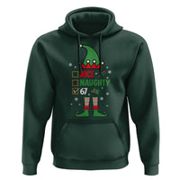 67 Christmas Hoodie Funny Six Seven Meme Brainrot Nice Naughty 6 7 Elf Custome - Wonder Print Shop