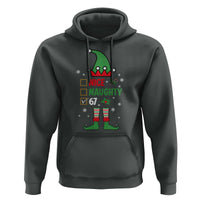 67 Christmas Hoodie Funny Six Seven Meme Brainrot Nice Naughty 6 7 Elf Custome - Wonder Print Shop