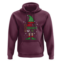 67 Christmas Hoodie Funny Six Seven Meme Brainrot Nice Naughty 6 7 Elf Custome - Wonder Print Shop