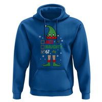 67 Christmas Hoodie Funny Six Seven Meme Brainrot Nice Naughty 6 7 Elf Custome - Wonder Print Shop