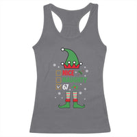 67 Christmas Racerback Tank Top Funny Six Seven Meme Brainrot Nice Naughty 6 7 Elf Custome - Wonder Print Shop