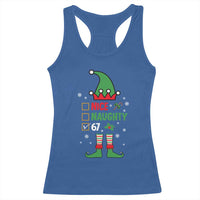 67 Christmas Racerback Tank Top Funny Six Seven Meme Brainrot Nice Naughty 6 7 Elf Custome - Wonder Print Shop
