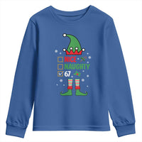67 Christmas Youth Sweatshirt Funny Six Seven Meme Brainrot Nice Naughty 6 7 Elf Custome - Wonder Print Shop