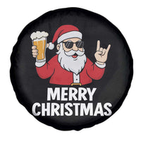 Merry Christmas Funny Santa Drinking Beer Spare Tire Cover - Wonder Print Shop