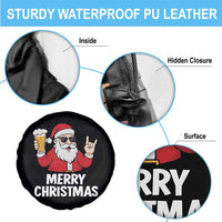Merry Christmas Funny Santa Drinking Beer Spare Tire Cover - Wonder Print Shop