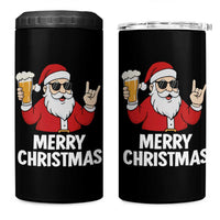 Merry Christmas Funny Santa Drinking Beer 4 in 1 Can Cooler Tumbler - Wonder Print Shop