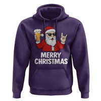 Merry Christmas Funny Santa Drinking Beer Hoodie - Wonder Print Shop