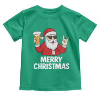 Merry Christmas Funny Santa Drinking Beer Toddler T Shirt - Wonder Print Shop