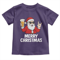 Merry Christmas Funny Santa Drinking Beer Toddler T Shirt - Wonder Print Shop