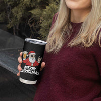 Merry Christmas Funny Santa Drinking Beer Tumbler Cup - Wonder Print Shop