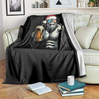 Bigfoot Christmas Throw Blanket Most Wonderful Xmas Sasquatch Beer - Wonder Print Shop