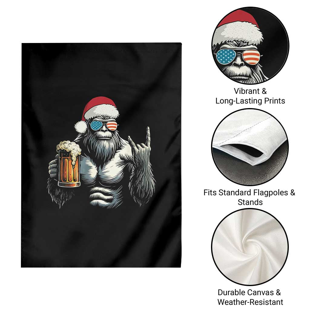 Bigfoot Christmas Garden Flag Most Wonderful Xmas Sasquatch Beer - Wonder Print Shop