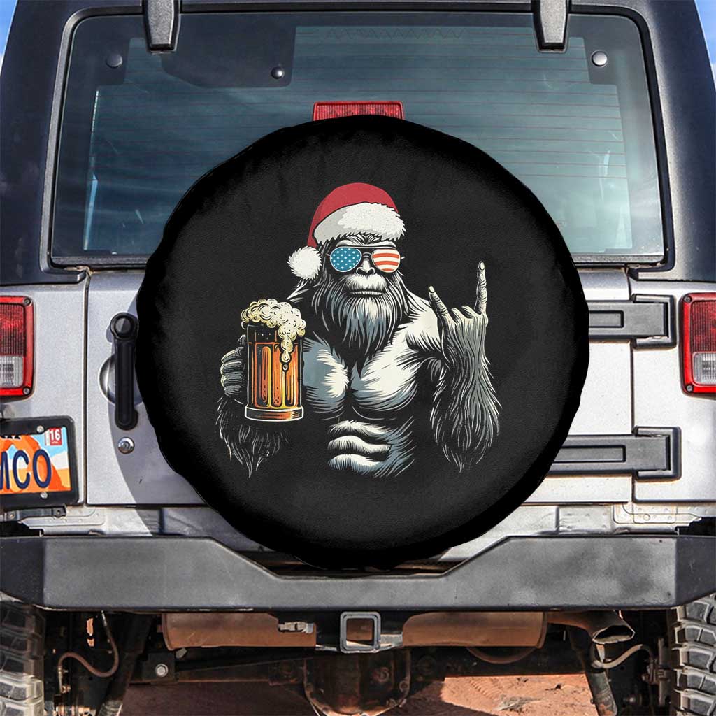 Bigfoot Christmas Spare Tire Cover Most Wonderful Xmas Sasquatch Beer - Wonder Print Shop