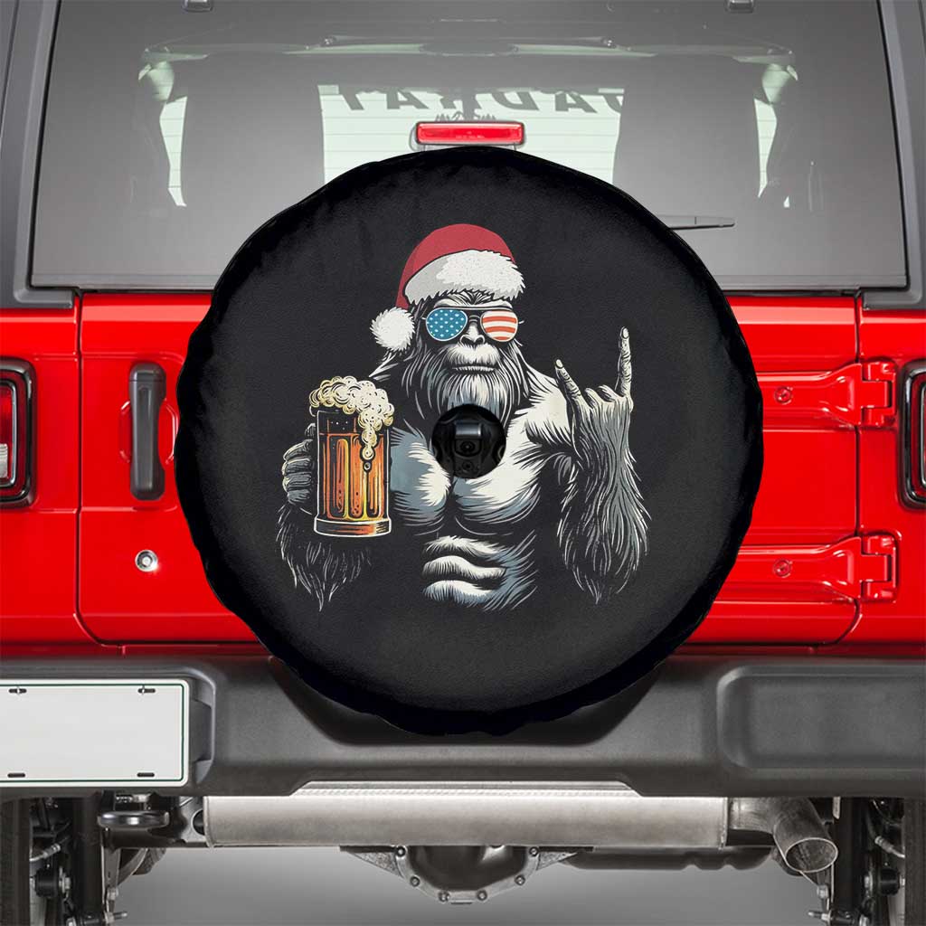 Bigfoot Christmas Spare Tire Cover Most Wonderful Xmas Sasquatch Beer - Wonder Print Shop
