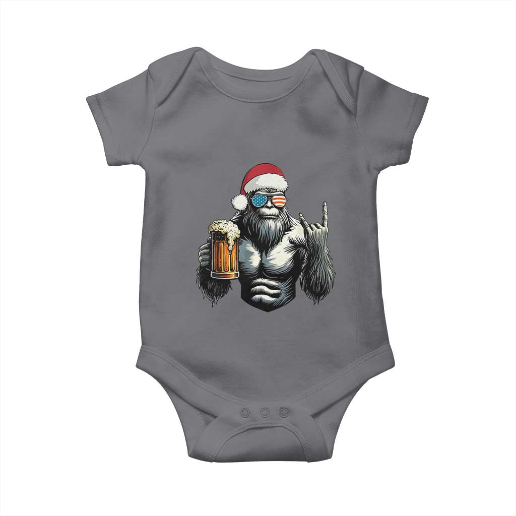 Bigfoot Christmas Baby Onesie Most Wonderful Xmas Sasquatch Beer - Wonder Print Shop