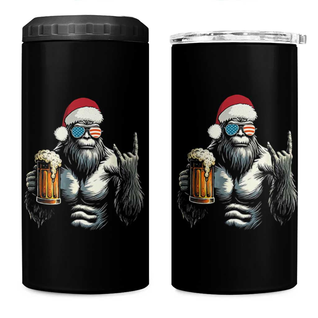 Bigfoot Christmas 4 in 1 Can Cooler Tumbler Most Wonderful Xmas Sasquatch Beer - Wonder Print Shop